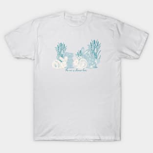 The Air Is Cleaner Here - Calm Rabbits Soft Colour Version T-Shirt